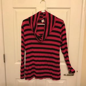 Pink & Black Striped Sweater